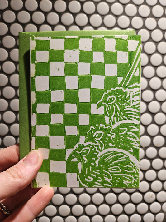 Checkered Hen Card